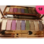9 cores da moda Shimmer Sombra paleta de maquiagem jogo de escova de diamante sombra para os olhos
