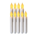 9PCS pilhas Flameless LED Taper Candles luzes