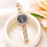 Fashion Ladies Women Unisex Stainless Steel Rhinestone Quartz Wrist Watch B