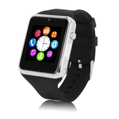 A1 Relógio Inteligente Smart Watch Bluetooth Chip Android S7 Prata