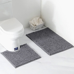 Absorção 2Pcs / Set longo Plush Água Mats antiderrapante para Casa de Banho WC