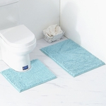 Absorção 2Pcs / Set longo Plush Água Mats antiderrapante para Casa de Banho WC