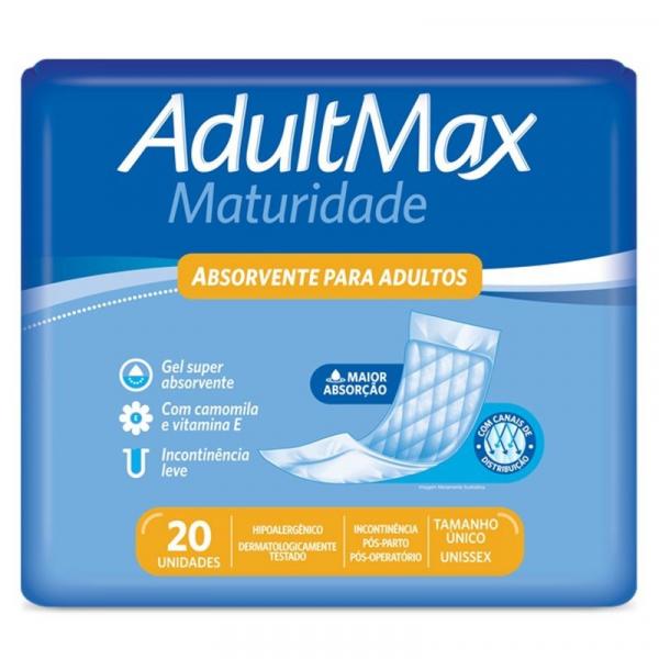 Absorvente Adultmax Maturidade Plus M com 20 Unidades