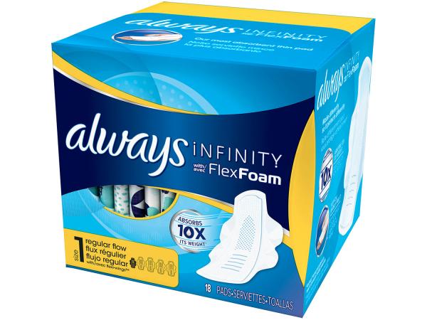 Absorvente Always Infinity Regular com Abas - 18 Unidades