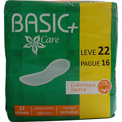 Absorvente Basic + Care Malha Suave Sem Abas 22 Unidades