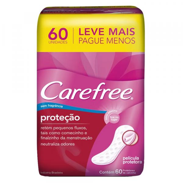 Absorvente Carefree Proteção Sem Perfume - Leve 60 Pague 50