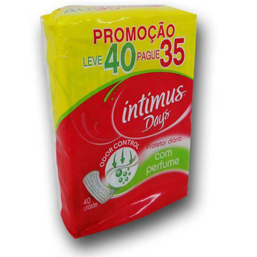 Absorvente Intimus Days Protetor Diario com Perfume - Pague 35 Leve 40