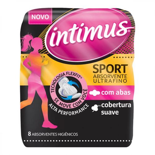 Absorvente Intimus Sport Suave com Abas Ultrafino 8 Unidades