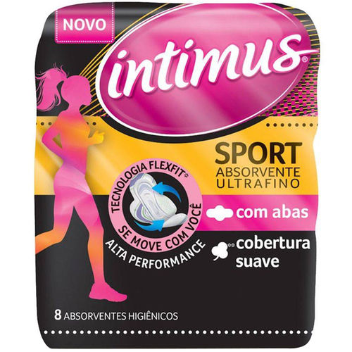 Absorvente Intimus Sport Ultrafino Suave com Abas 8 Un