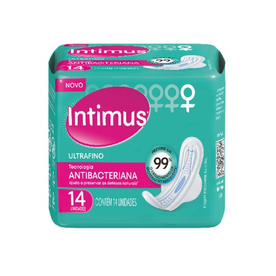 Absorvente Intimus Ultra Fino Antibacteriano com 14 Unidades