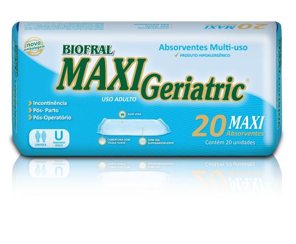 Absorvente Maxi Geriatric Biofral com 20 Unidades