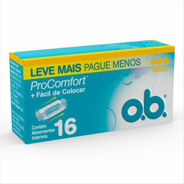 Absorvente O.B Pro Comfort Médio C/ 16un - Ob