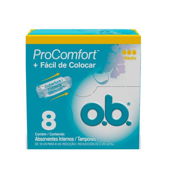Absorvente O.B Pro Comfort Médio C/ 8un - Ob