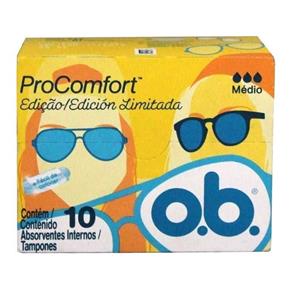 Absorvente O.b. Pro Comfort Médio com 10 Unidades