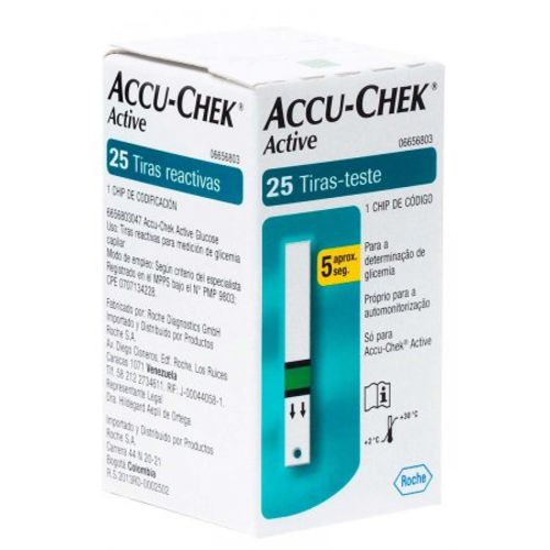 Accu-chek Active com 25 Tiras Reagentes