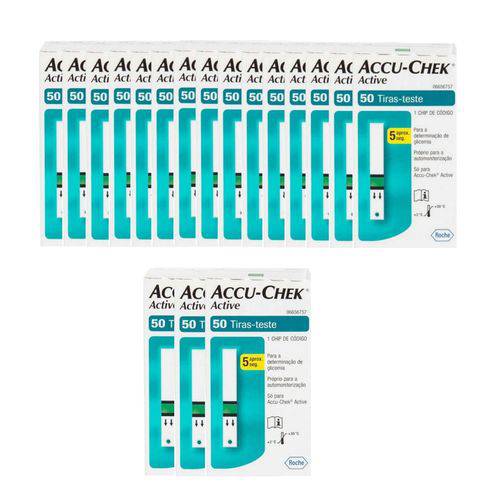 Accu-chek Active com 50 Tiras Reagentes 18 Unidades
