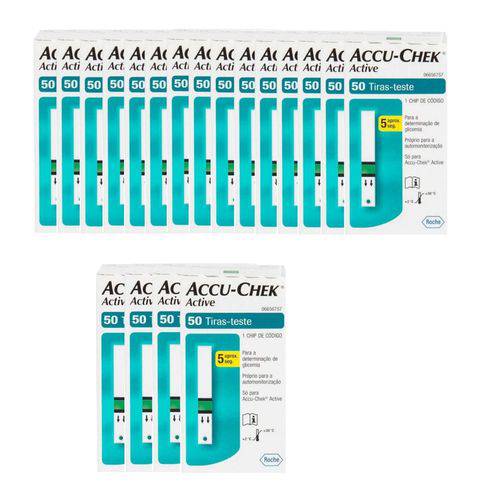Accu-chek Active com 50 Tiras Reagentes 19 Unidades