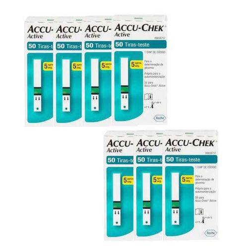 Accu-chek Active com 50 Tiras Reagentes 7 Unidades
