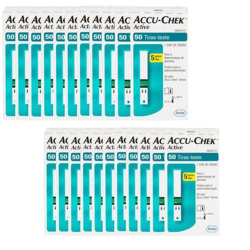 Accu-chek Active com 50 Tiras Reagentes 22 Unidades