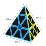 ACEFUN Pyraminx Cubo de Velocidade de Pirâmide de Fibra de Carbono Preto Triângulo com 3 camadas Twisty Puzzle