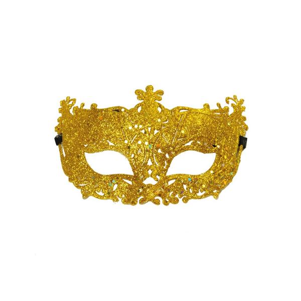 Acessório Carnaval Festa Fantasia Mascara Elegancia Ouro - Cromus