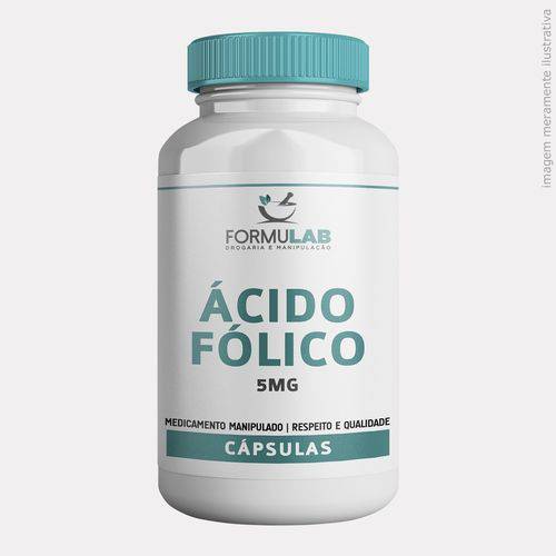 Ácido Fólico (vitamina B9) - 5mg-180 Cápsulas