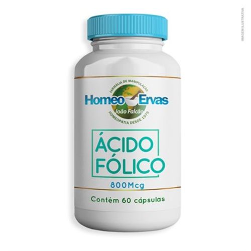 Ácido Fólico (Vitamina B9) 800Mcg 60 Cápsulas