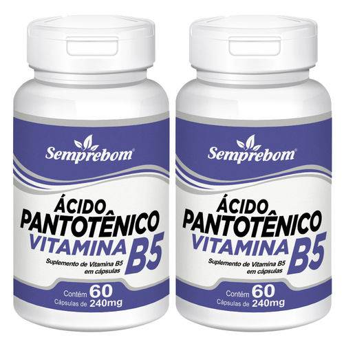 Ácido Pantotênico Vitamina B5 Semprebom – 120 Cap. de 240 Mg