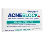 Acneblock nixoderm sabonete esfoliante com 90g