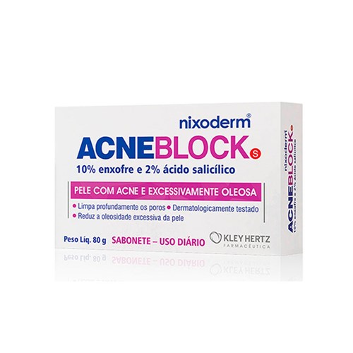 Acneblock Sabonete em Barra Pele com Acne e Excessivamente Oleosa 80g