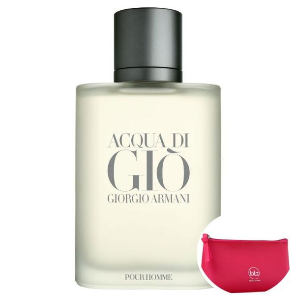 Acqua Di Giò Pour Homme Giorgio Armani Eau de Toilette Perfume Masculino 50ml+ Nécessaire Pink