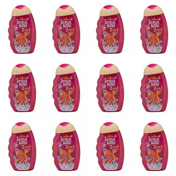 Acqua Kids 2em1 Milk Shake Shampoo 250ml (Kit C/12)