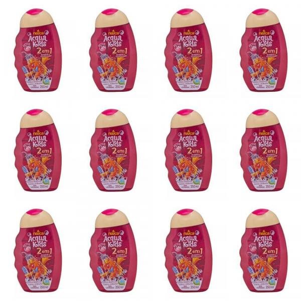 Acqua Kids 2em1 Milk Shake Shampoo 250ml (Kit C/12)