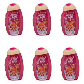 Acqua Kids 2em1 Milk Shake Shampoo 250ml - Kit com 06