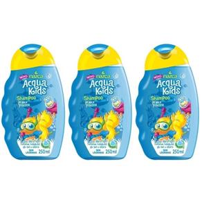Acqua Kids Praia e Piscina Shampoo 250ml - Kit com 03