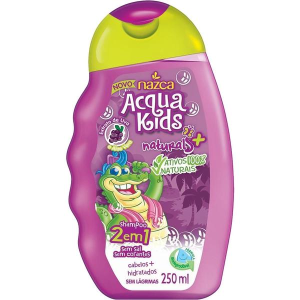 Acqua Kids Shampoo 2 em 1 Uva e Aloe Vera 250ml - Nazca