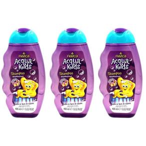 Acqua Kids Tutti Frutti Shampoo 400ml - Kit com 03