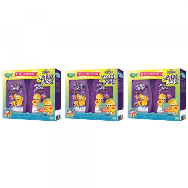 Acqua Kids Tutti Frutti Shampoo + Condicionador 250ml (Kit C/03)