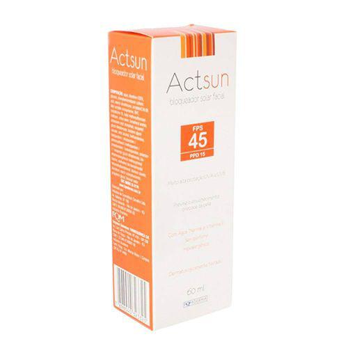Actsun Protetor Solar Facial Fps 45 60ml - Divcom