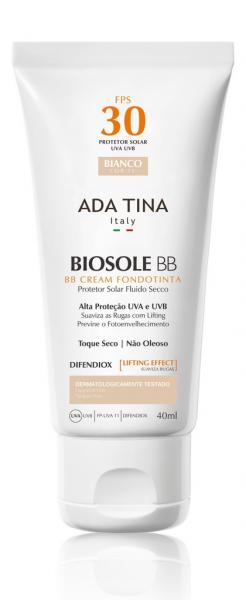 Ada Tina Biosole BB Cream FPS 30 Bianco Cor 15 - Protetor Solar Anti-Idade 40ml