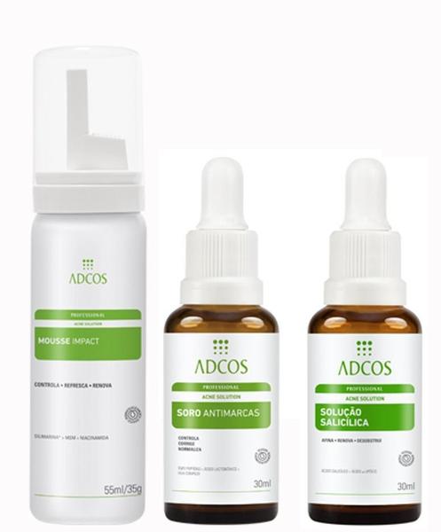 Adcos Acne Solution Soro + Mousse + Salicílica