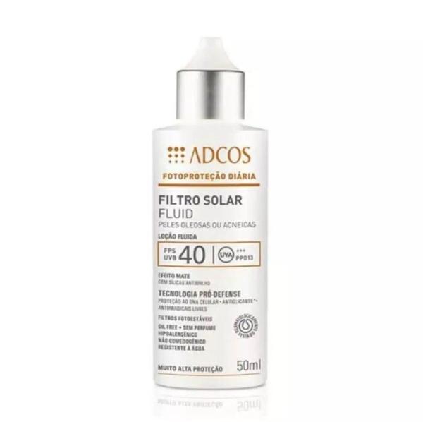 Adcos Filtro Solar Fluid Fps40 Peles Óleosas e Acne 50ml - Roc