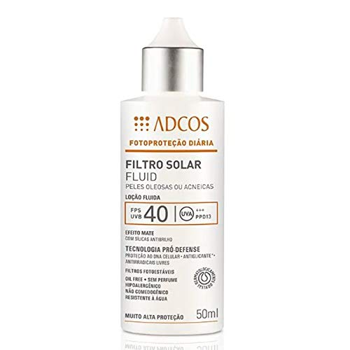 Adcos Filtro Solar Fluid FPS40 Peles Oleosas e Acneicas 50ml