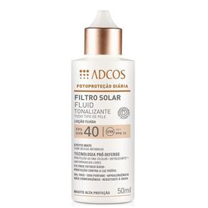 Adcos Filtro Solar Fps40 Fluid Tonalizante Nude 50ml