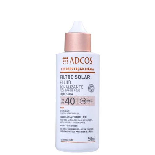 Adcos Fotoproteção Diária Fluid Tonalizante FPS 40 Nude - Protetor Solar com Cor 50ml