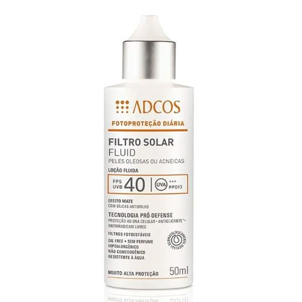 Adcos Profissional Filtro Solar Fluid FPS 40 Peles Oleosas 50ml