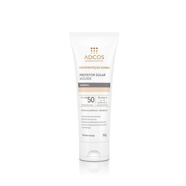 Adcos Protetor Solar Mousse Mineral Fps 50 Peach 50g
