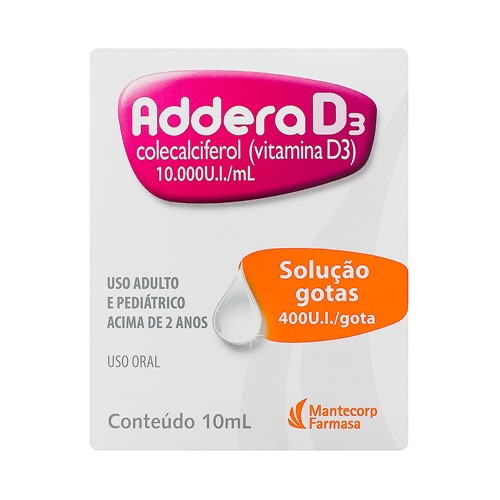 Addera D3 10.000UI/ml Gotas com 10ml