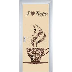 Adesivo Decorativo de Porta - Cozinha Café - P