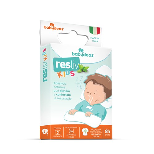 Adesivo Naturais para Alívio e Conforto Nasal Resliv Kids - Babydeas (Pronta Entrega)